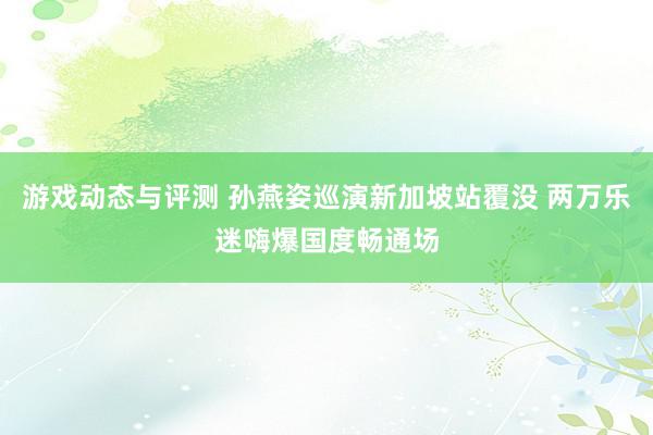 游戏动态与评测 孙燕姿巡演新加坡站覆没 两万乐迷嗨爆国度畅通场